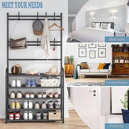 MULTIFUNCTIONAL SHOE AND HAT RACK (4 LAYERS)