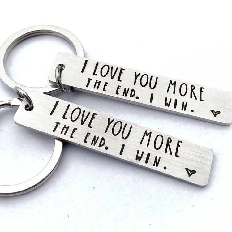 49% OFF⇝💓 I Love You More The End I WinFunny Birthday Keychain