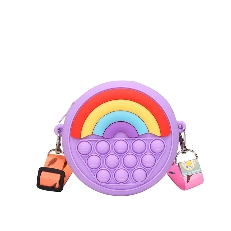 Kid's Rainbow Silica Gel Zipper Kids Wallets