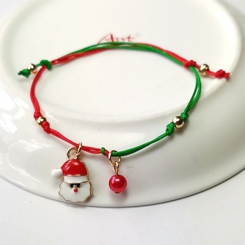 Fashion Christmas Tree Santa Claus Alloy Plating Inlay Rhinestones Women's Bracelets 1 Piece