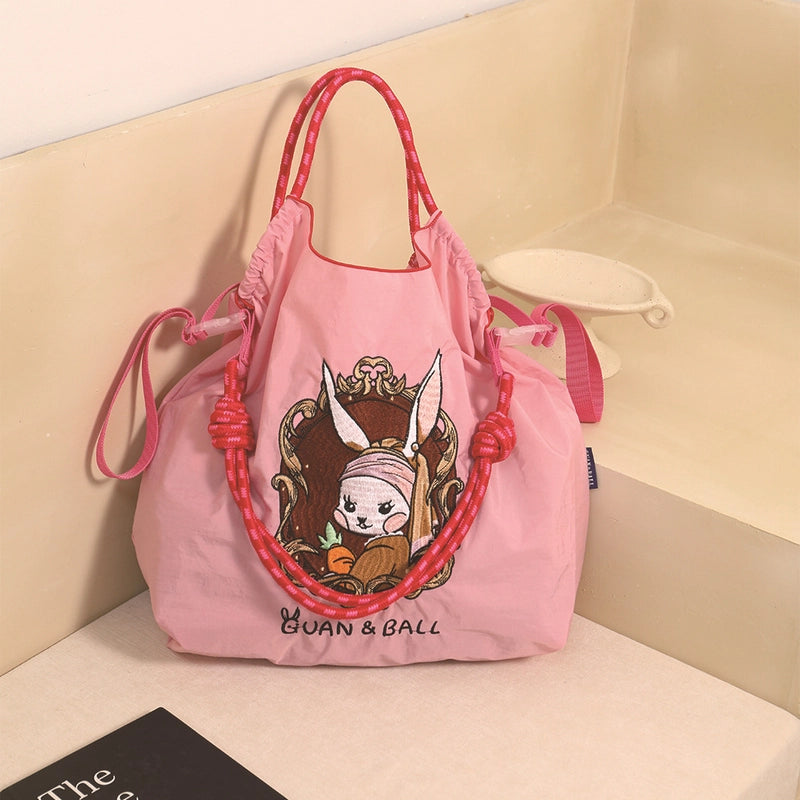 Women's Cute Rabbit Nylon Shopping Bags
