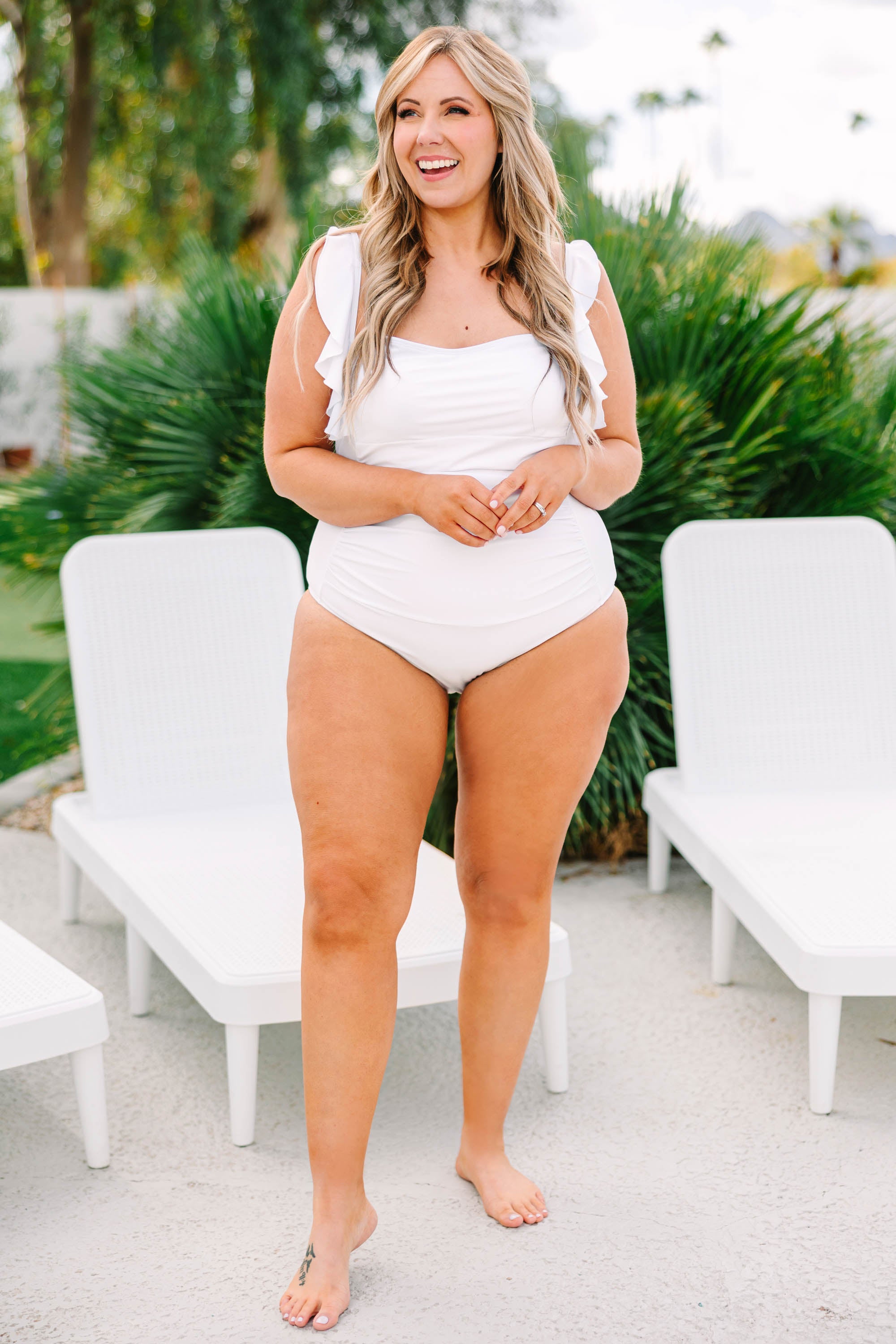 Bahama Beauty Swimsuit. White