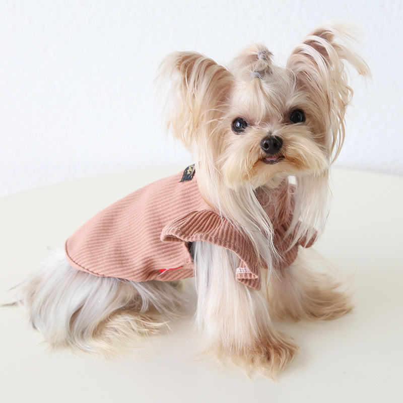 Solid Color Soft Knit Dog Cat Vest/T-shirt