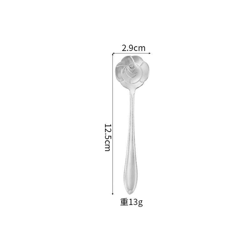 Casual Flower Stainless Steel Spoon 1 Piece