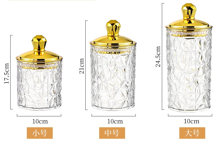 GOLDEN LID SET OF 3 SEALED JAR