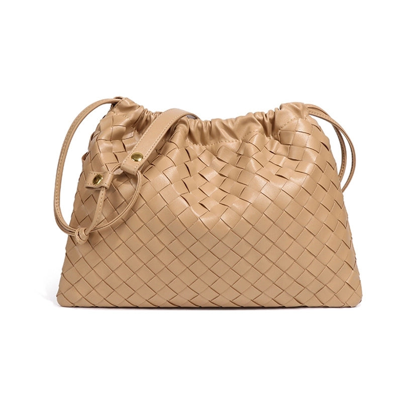 Women's Small Pu Leather Solid Color Vintage Style Classic Style Square String Shoulder Bag
