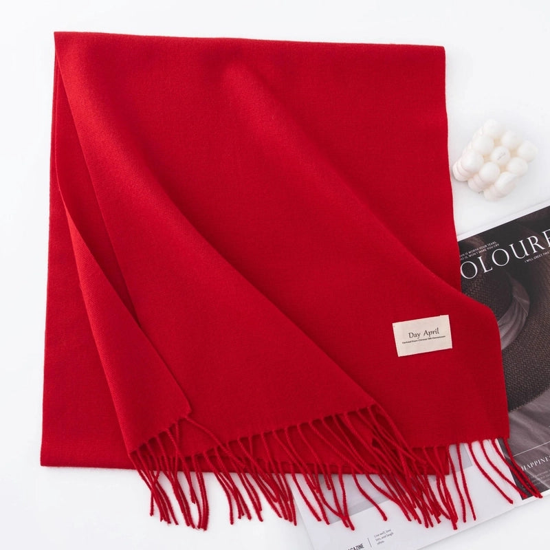 Unisex Minimalist Solid Color Imitation Cashmere Scarf