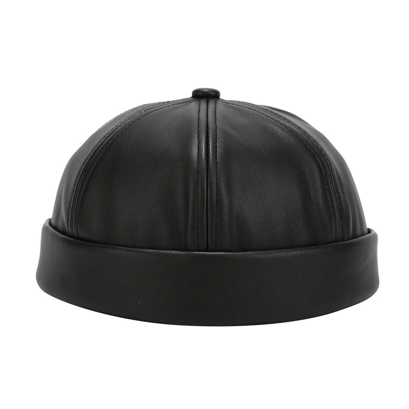 Unisex Retro Classic Style Solid Color Eaveless Chinese Landlord Hat Beanie Hat