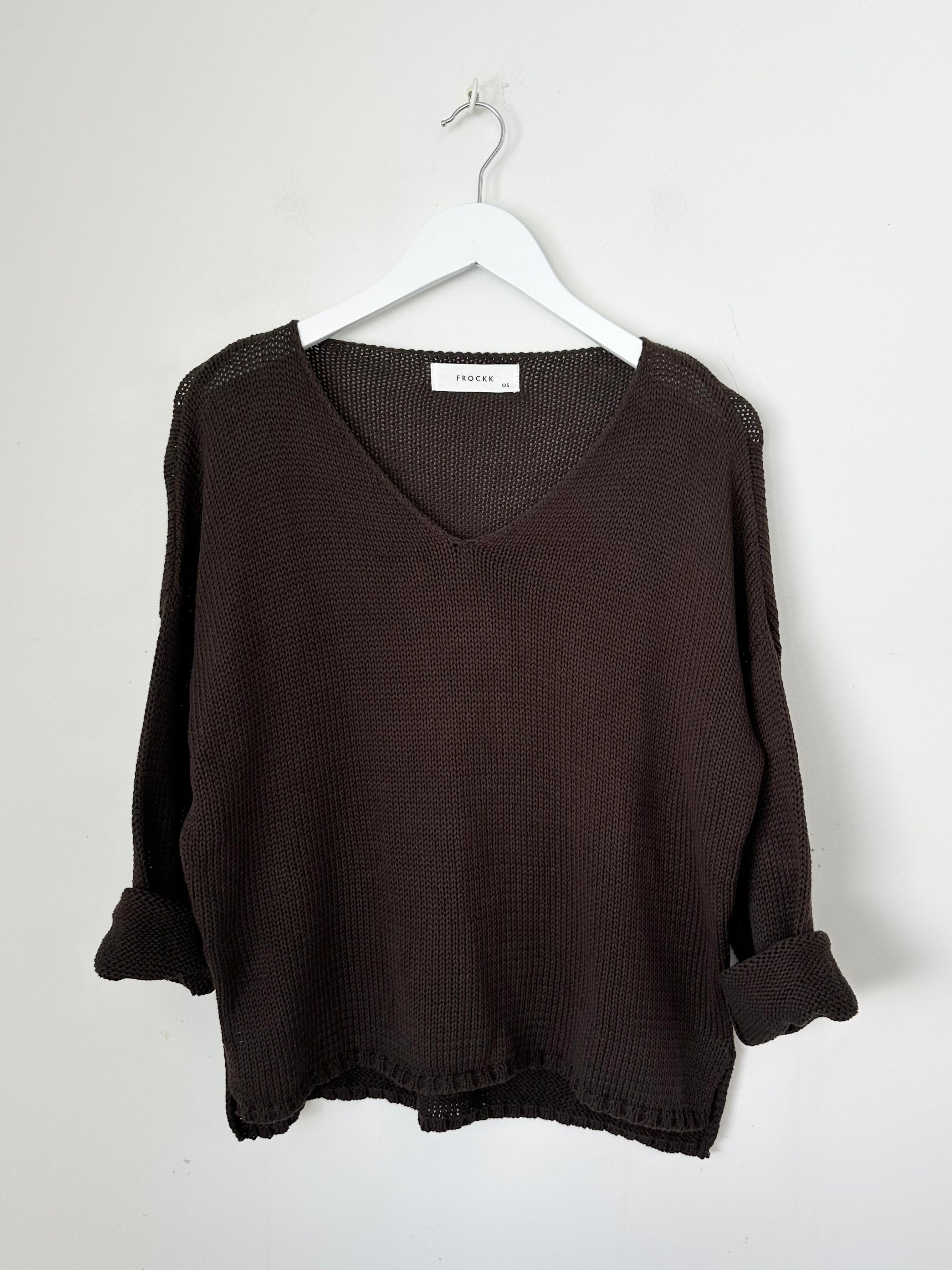 jamie knit-chocolate cotton