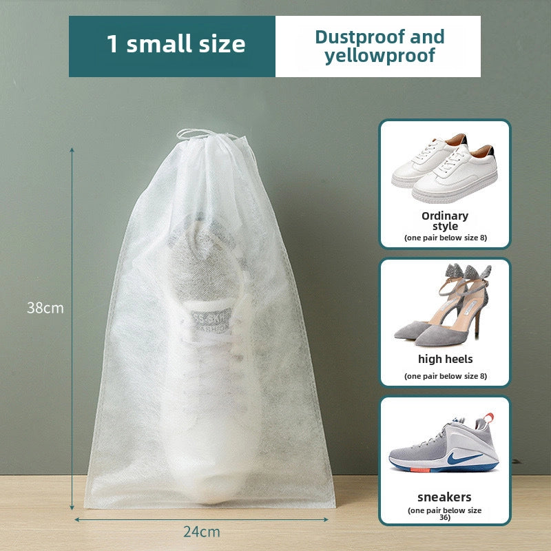 Disposable White Non-woven Bag Storage Bag Small White Shoes Dustproof Shoe Cover Hanging Shoe Cover Wash Shoe Bag