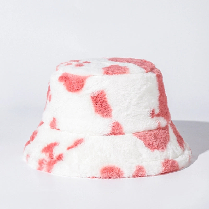 Unisex Vintage Style Cow Pattern Big Eaves Bucket Hat