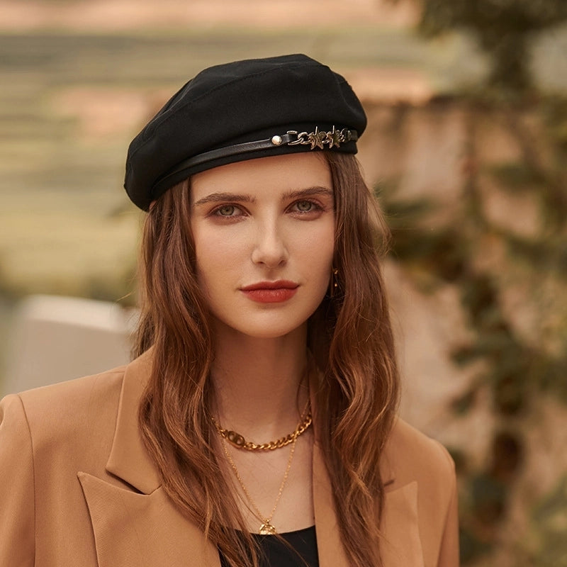 Women's Basic Solid Color Eaveless Beret Hat