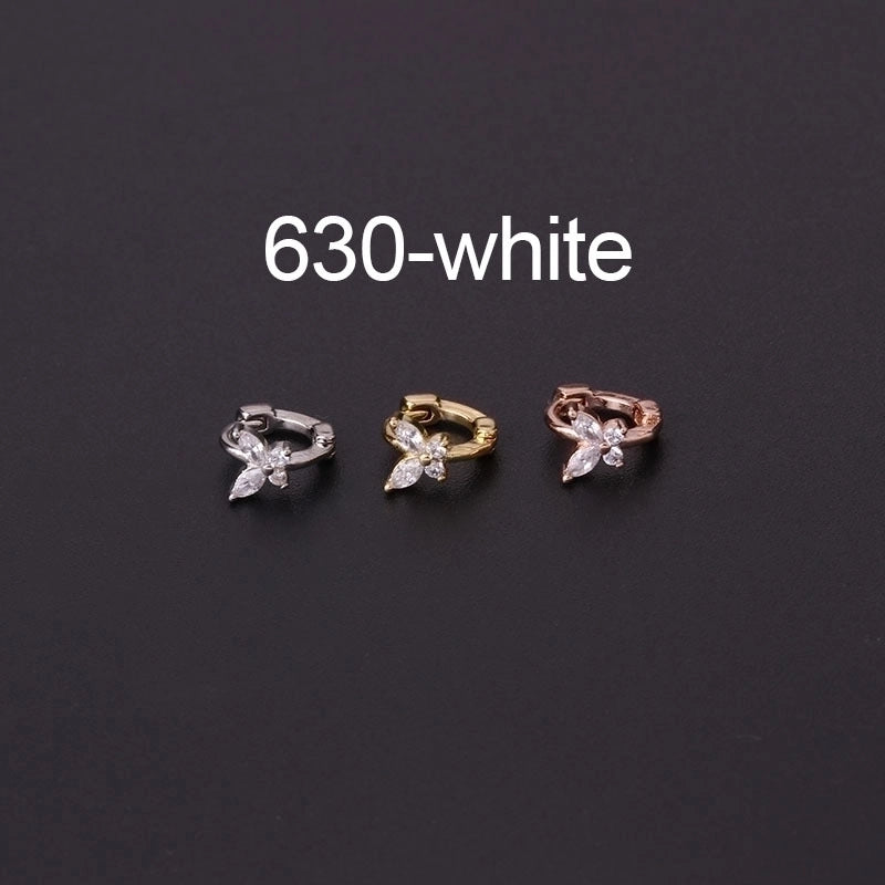 Ear Cartilage Rings & Studs Lady Butterfly Copper Plating