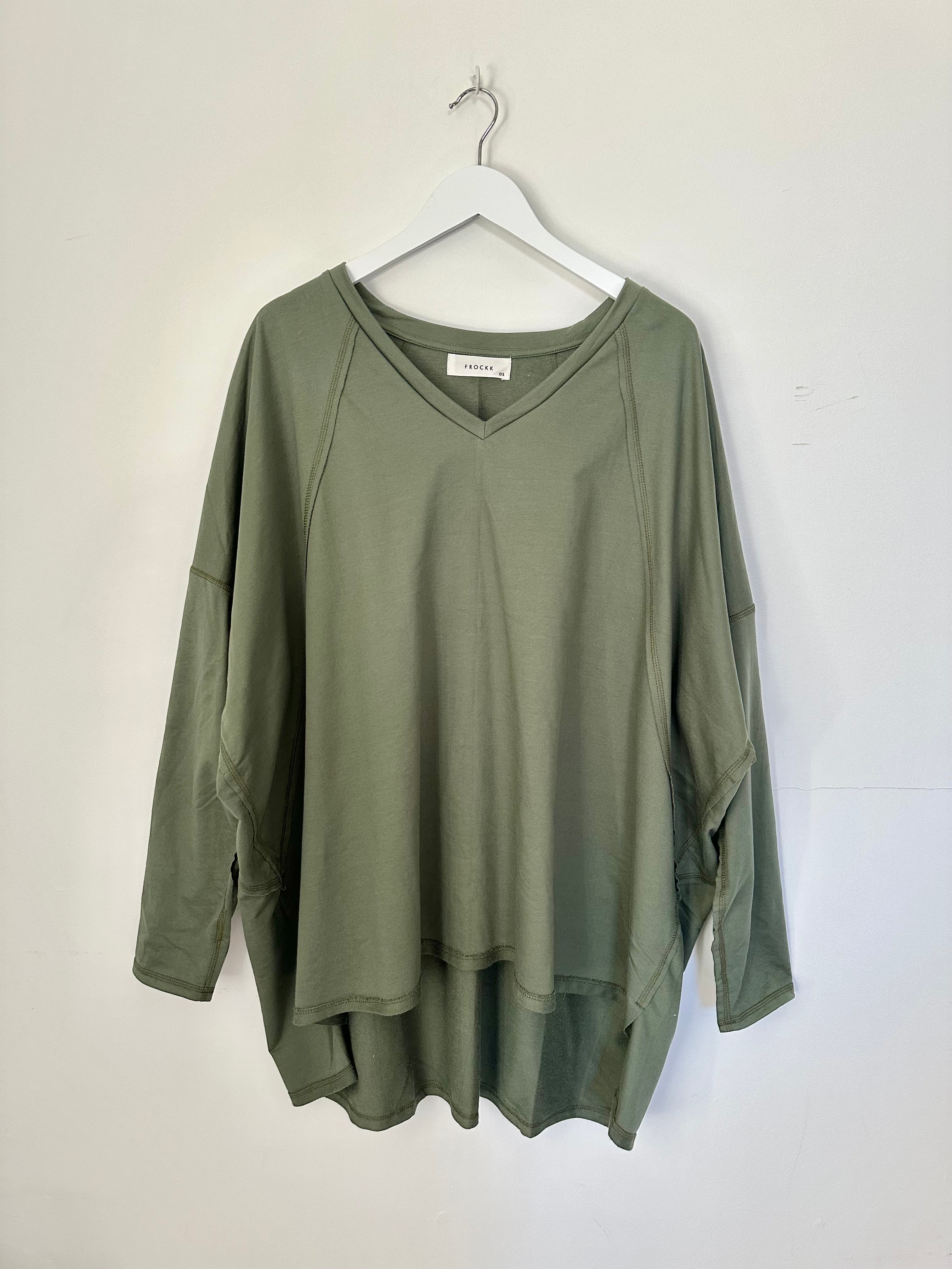 sadie slouchy sweatshirt - sage