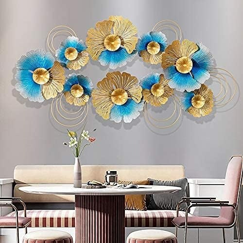 3D Creative Metal Wall Art Decor. Modern Ginkgo Leaves Wrought Iron Wall Hanging