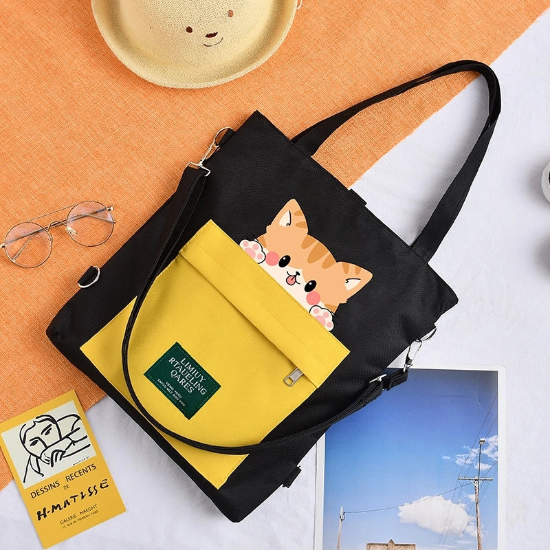 Women's Cute Animal Oxford Cloth Shopping Bags