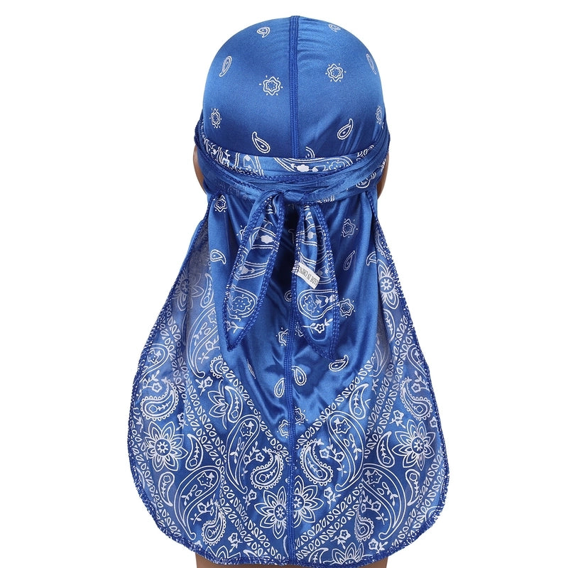 Explosions Amoeba Imitation Silk Long Tail Pirate Hat Baotou Hat Hip Hop Cloak Hat DURAG