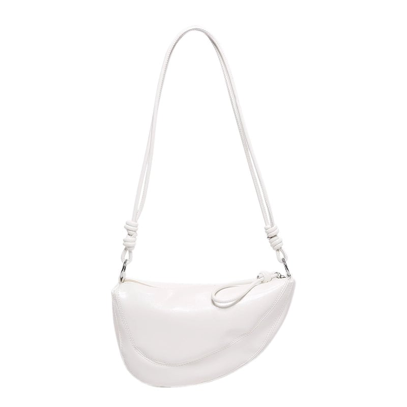 Women's Pu Leather Irregular Solid Color Classic Style Zipper Shoulder Bag Crossbody Bag