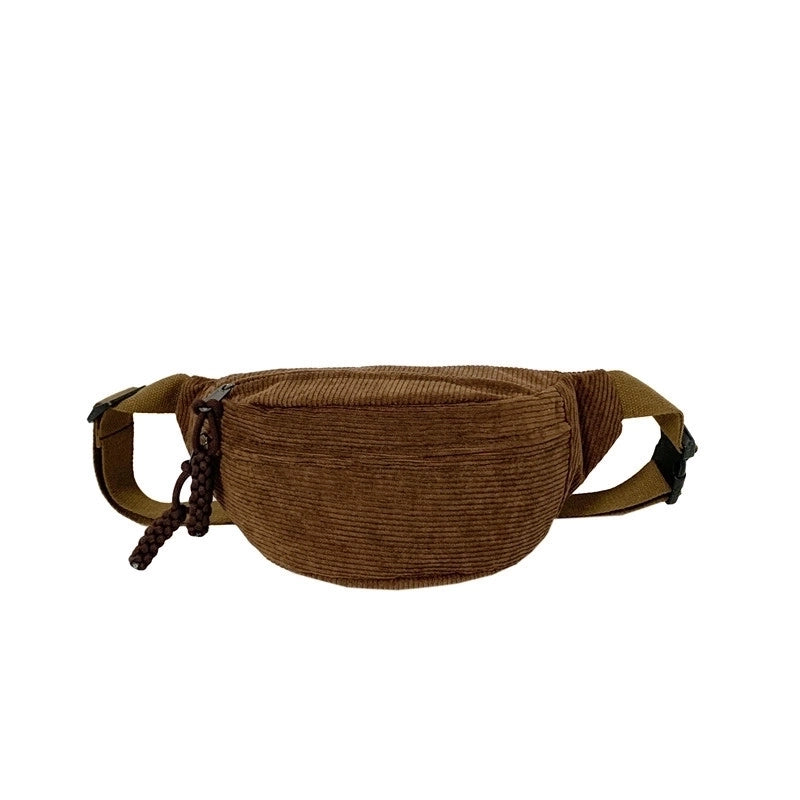 Women's Streetwear Solid Color Corduroy Waist Bags