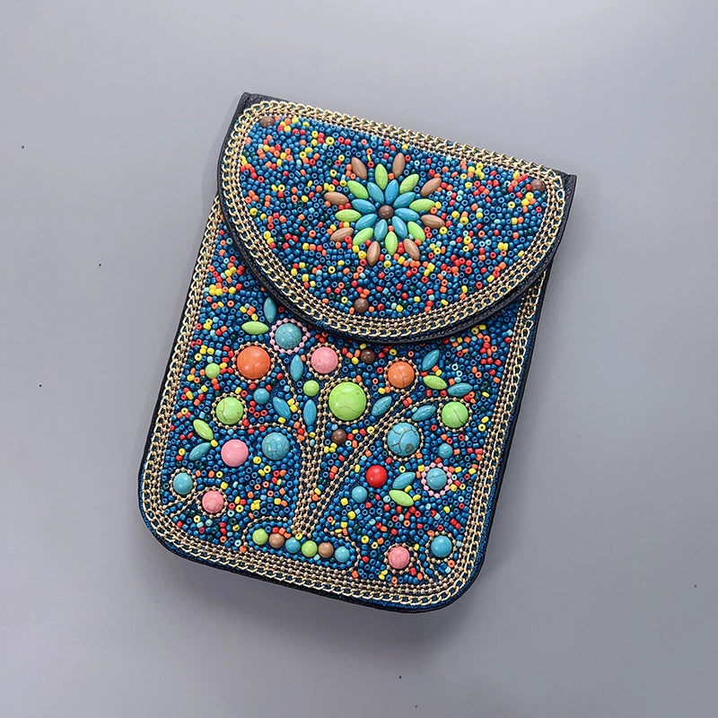 Women's Pu Leather Flower Vintage Style Classic Style Square Magnetic Buckle Phone Wallets