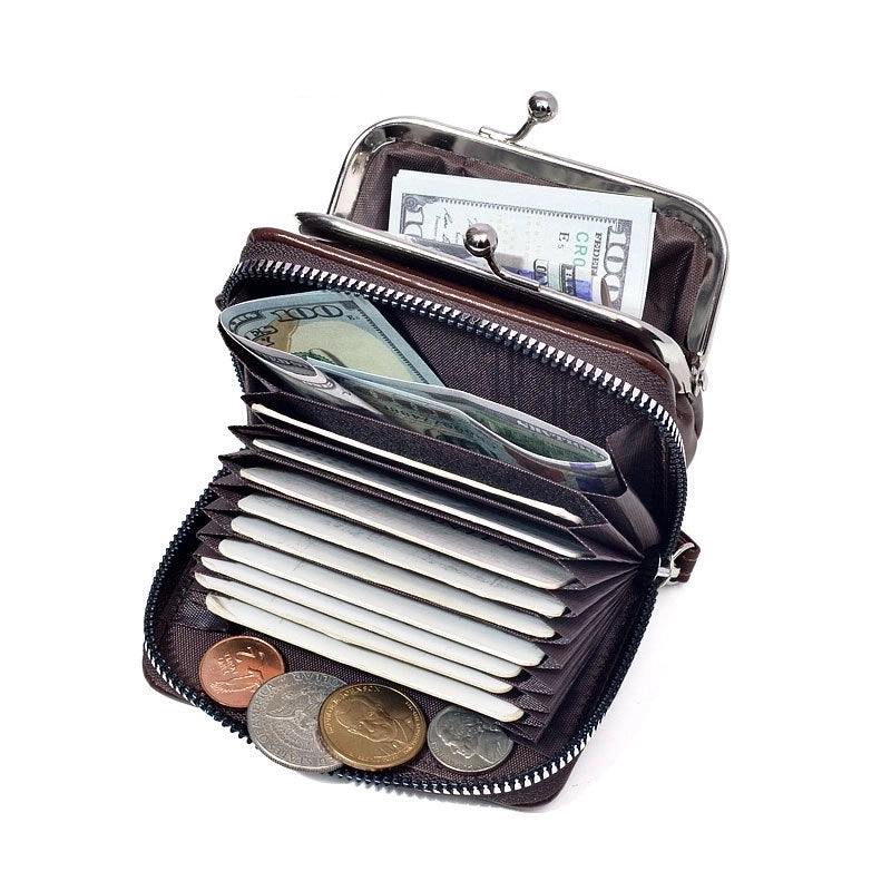 Women's Solid Color Pu Leather Zipper Coin Purses
