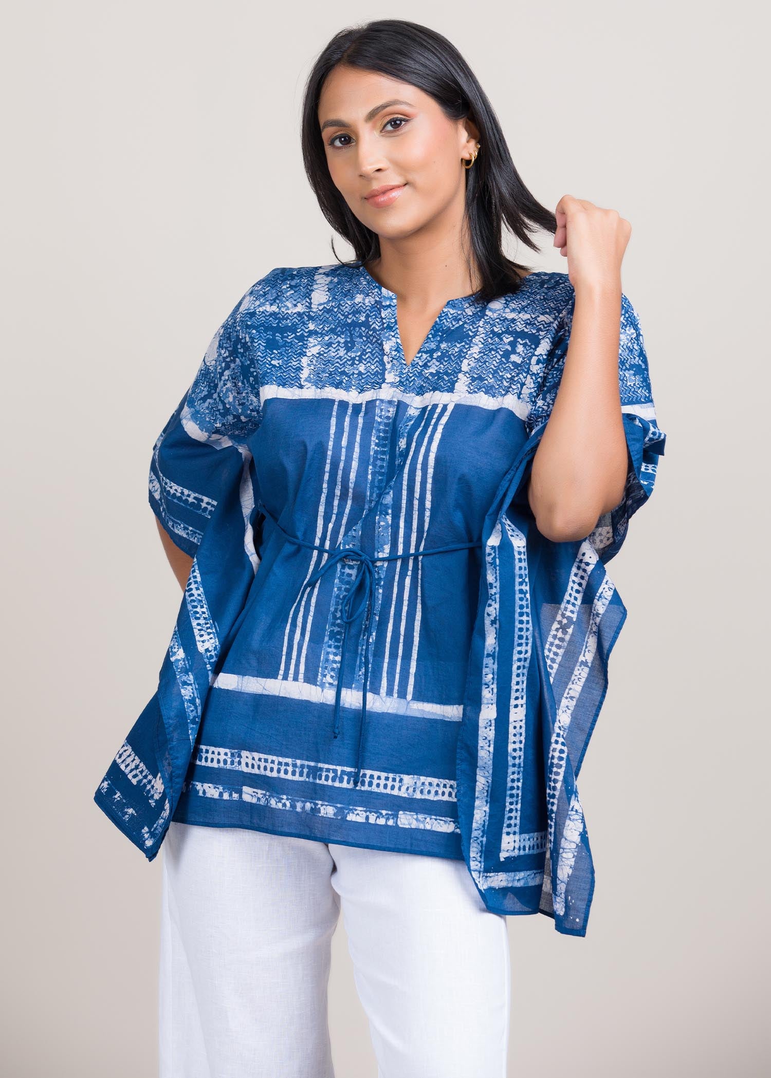 batik kaftan top