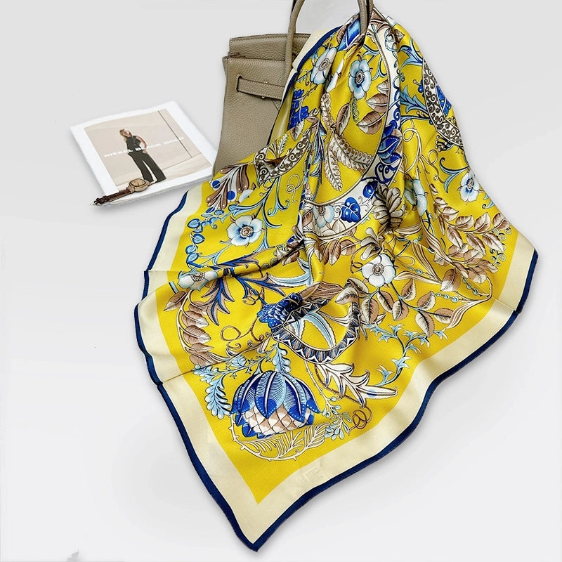 Women's Elegant Minimalist Printing Silk Printing Silk Scarf