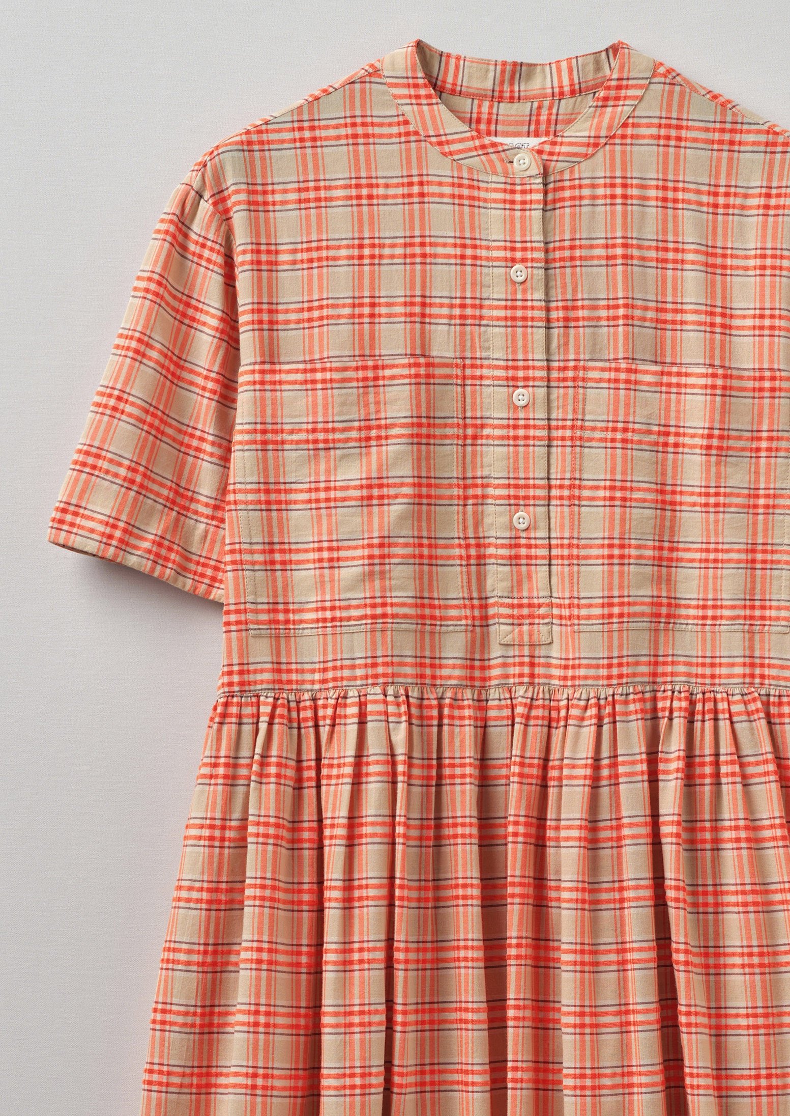 Molloy Check Cotton Dress | Aurora