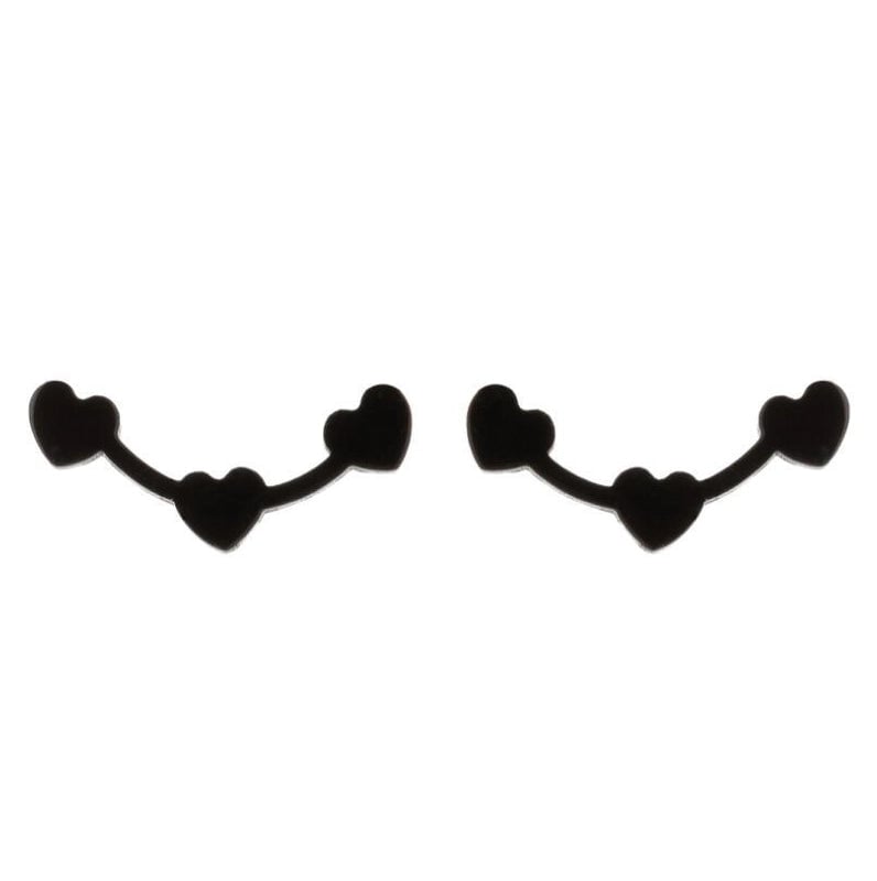 1 Pair Minimalist Heart Shape Plating 304 Stainless Steel 18K Gold Plated Earrings