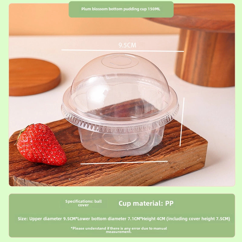 Ice Powder Special Bowl Disposable Pudding Double Skin Milk Mousse Cup Jelly Packaging Commercial High Temperature Resistant Dessert With Lid