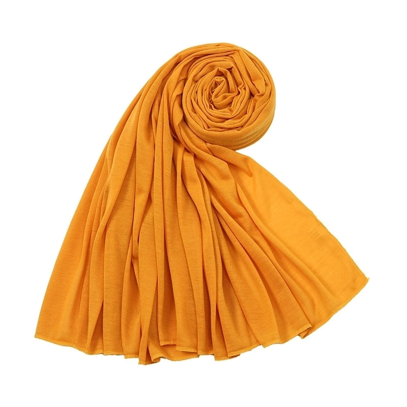Women's Minimalist Solid Color Mercerized Cotton Winter Scarves