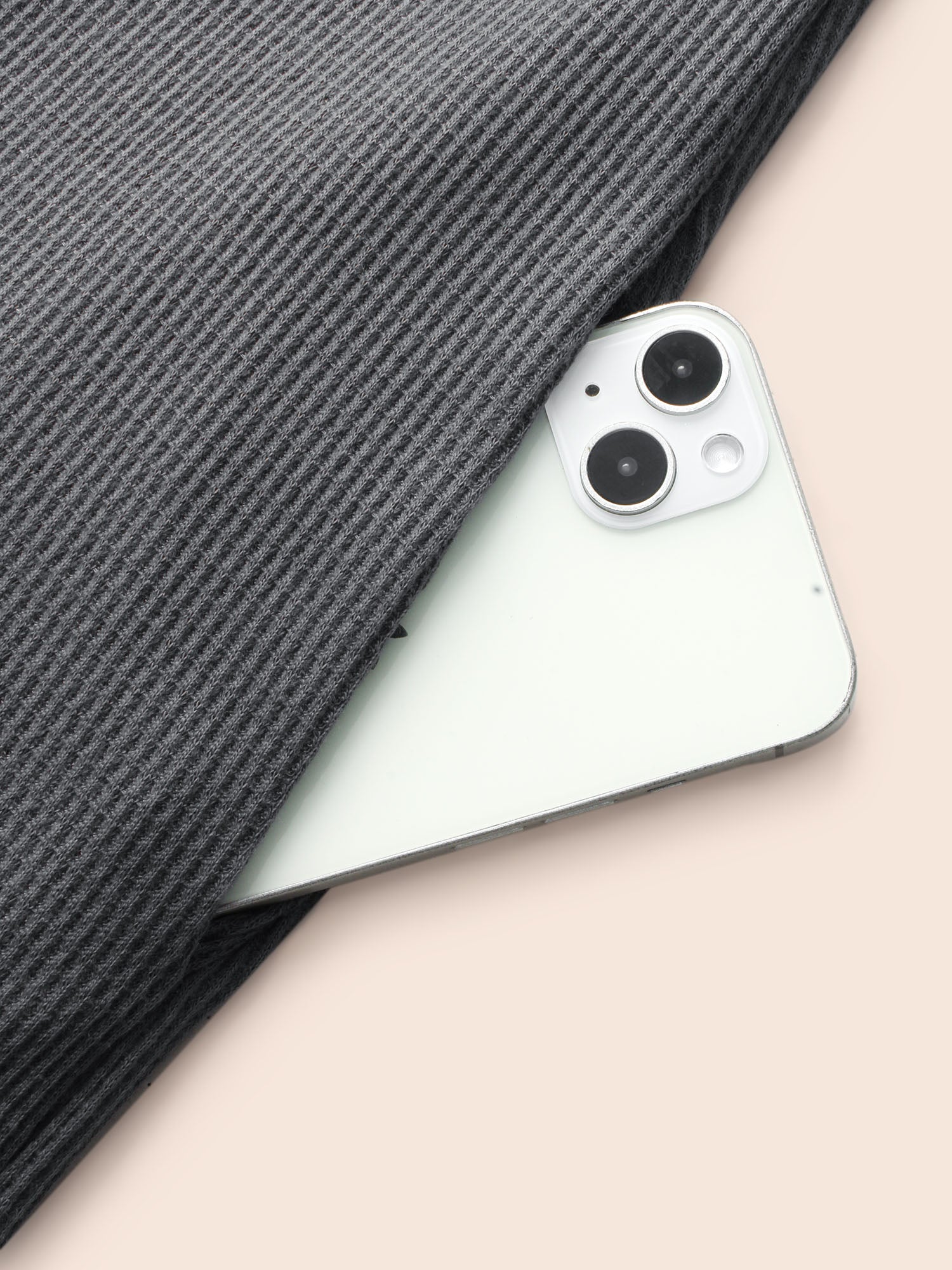 Notched Waffle Knit Button Detail Dress