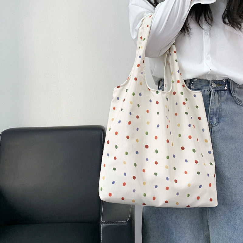Women's Canvas Printing Classic Style Square Open Canvas Bag