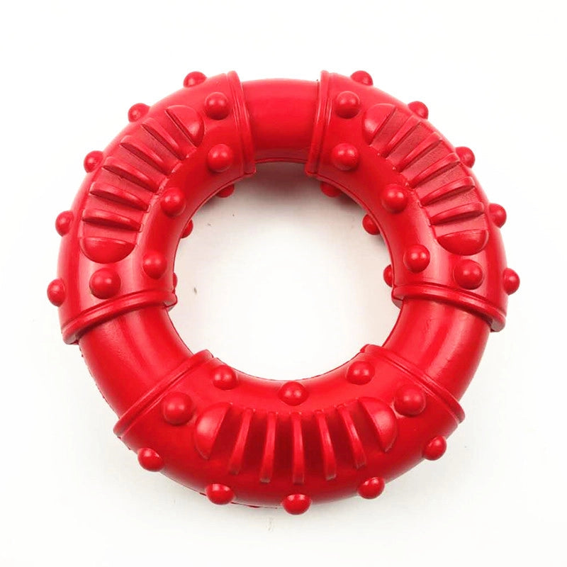 New Hot Dog Toy Medium And Large Dog Golden Retriever Molars Pet Toy Donut Spot