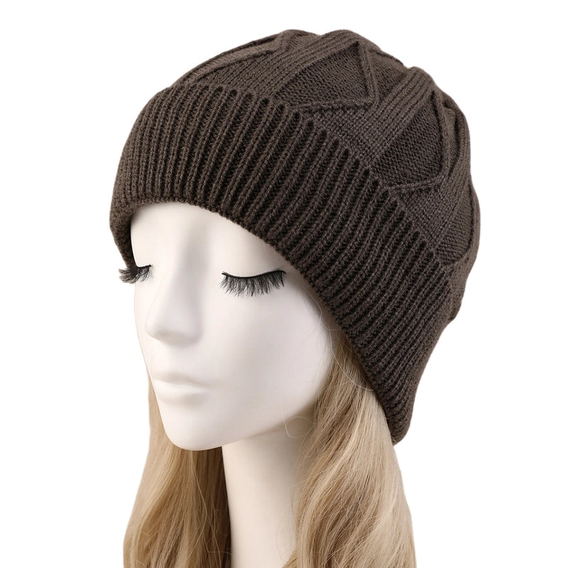Women's Elegant Basic Minimalist Waves Eaveless Wool Cap