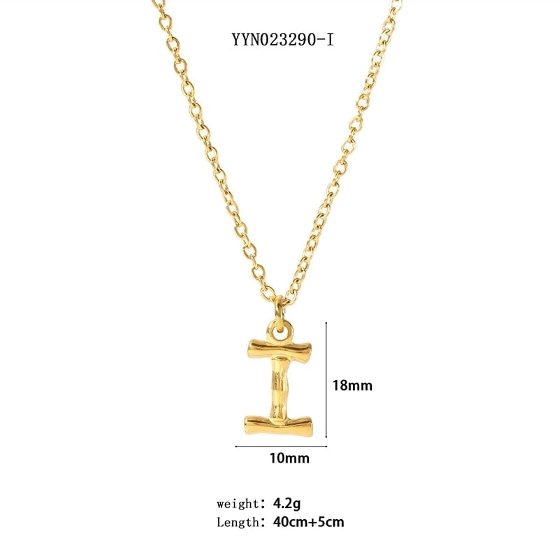 304 Stainless Steel 18K Gold Plated Minimalist Plating Letter Sweater Chain