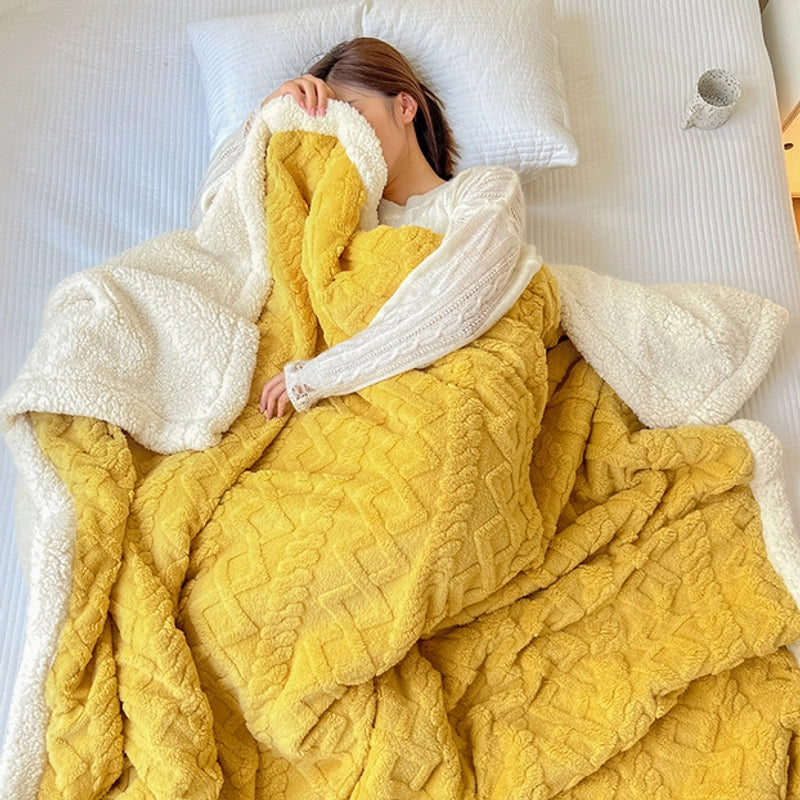 Elegant Solid Color Polyester Blanket