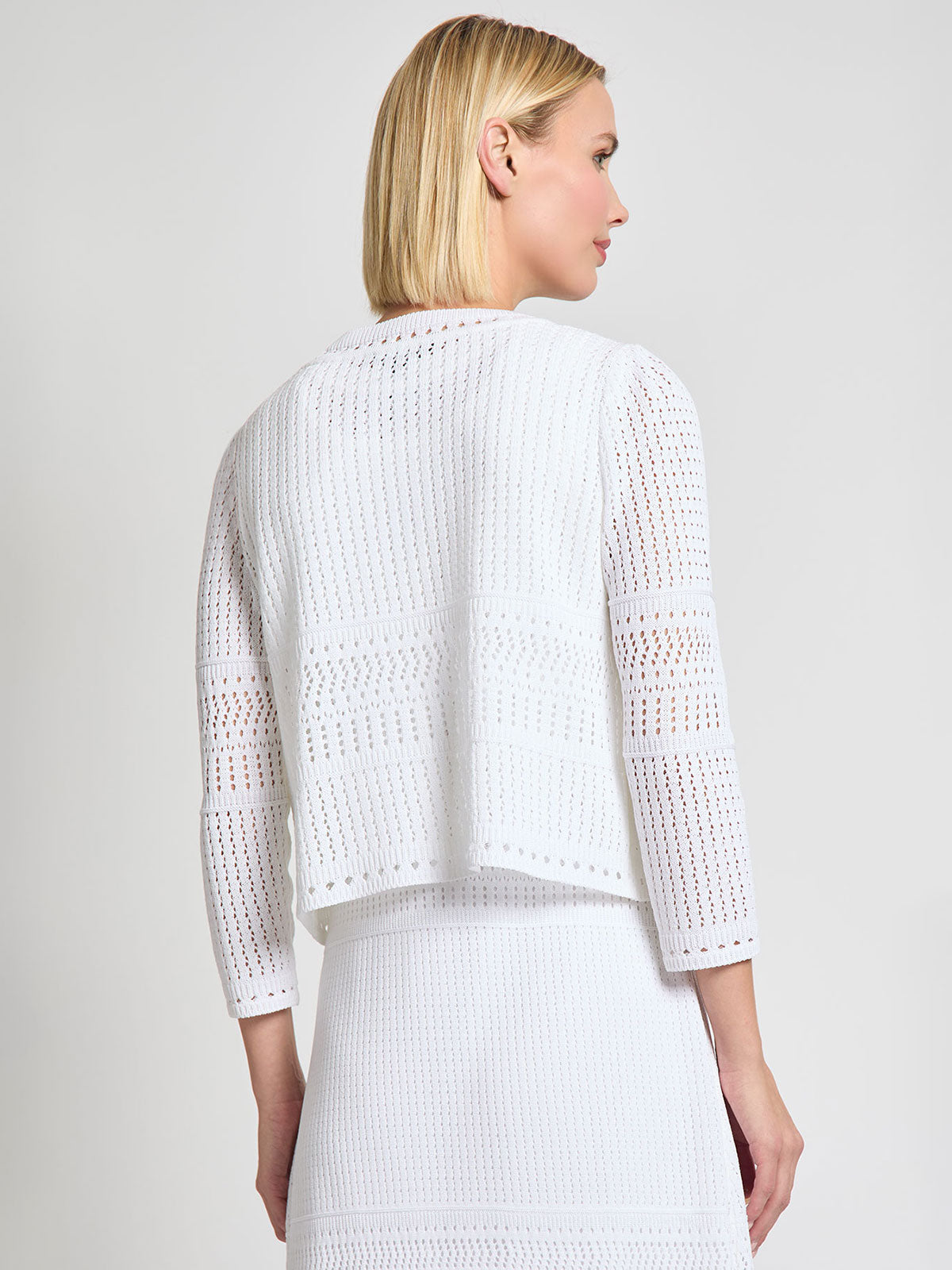Heritage Pointelle Short Knit Jacket - Modern Fit