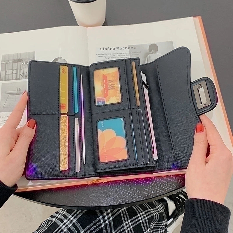 Fashion Medium Long Ladies Wallet New Fashion Large-capacity Two-fold Wallet