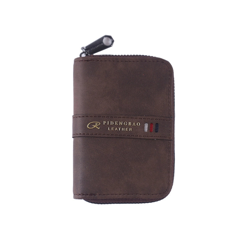 Unisex Solid Color Pu Leather Zipper Small Wallets