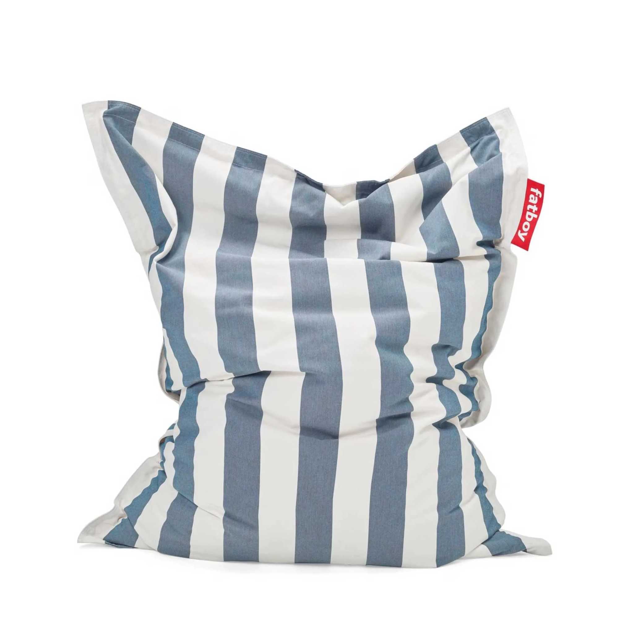 Fatboy Original Outdoor beanbag. Stripe ocean blue