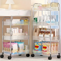 Acrylic Kitchen And Bathroom Storage Trolly