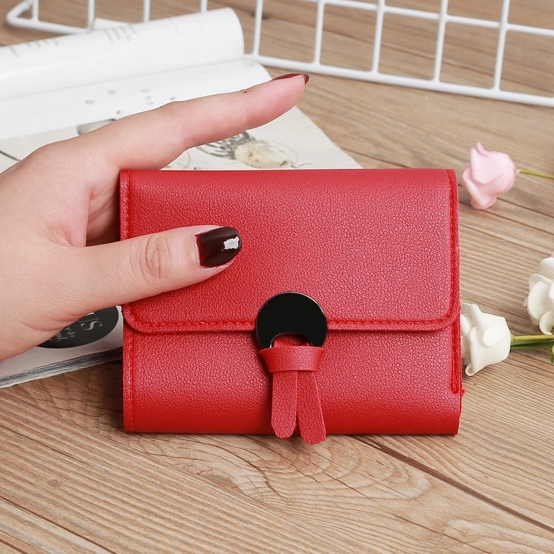 Korean Solid Color Portable Short Wallet