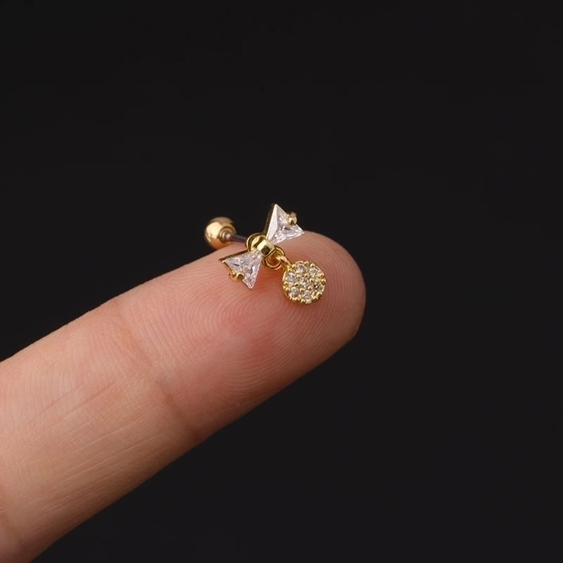 Ear Cartilage Rings & Studs Geometric Copper Plating Artificial Gemstones
