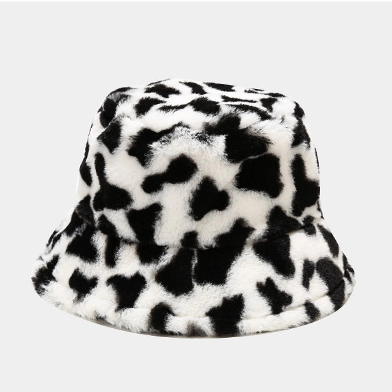 Unisex Vintage Style Cow Pattern Big Eaves Bucket Hat
