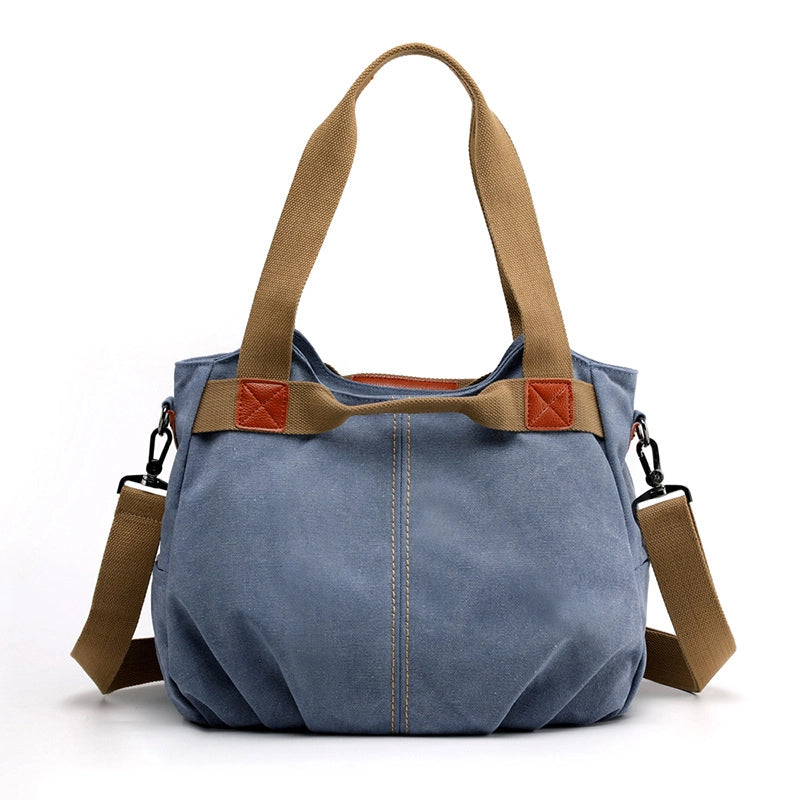 New Canvas Bag Women's Retro Fashion Portable Shoulder Bag Messenger Bag Fashion  Fashion Women's Bag