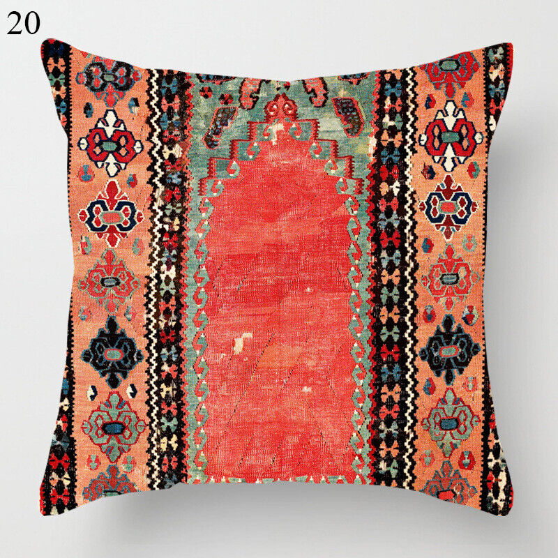 Ethnic Boho Mandala Print Linen Throw Pillow Case Sofa Cushion Cover Home Decor！