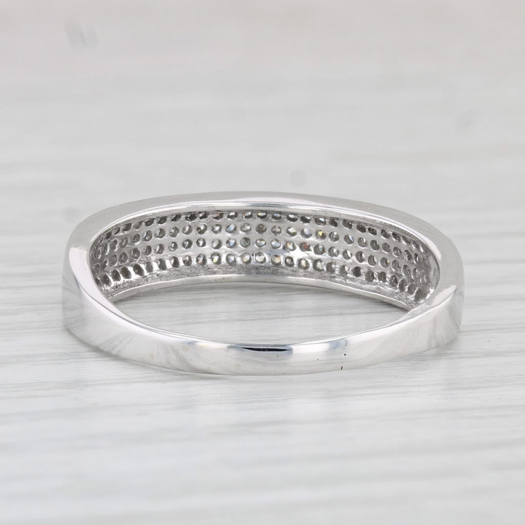 0.25ctw Diamond Men's Ring 10k White Gold Wedding Band Size 12.5