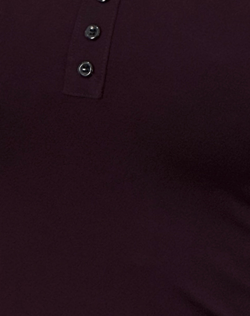 Vibian Short Sleeve Top in Oxblood