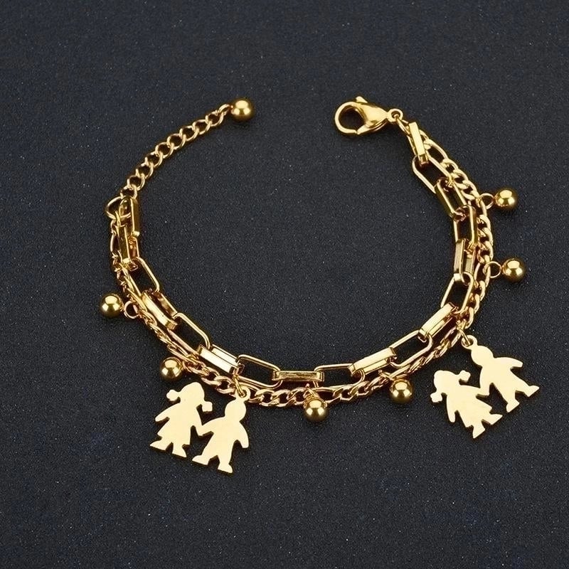 Fashion Geometric 304 Stainless Steel 18K Gold Plated No Inlaid Bracelets In Bulk